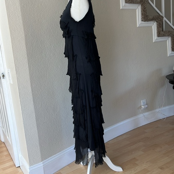 Scandal Italy. Italian back silk tiered dress. Size M. 20’s flare. - Picture 4 of 11